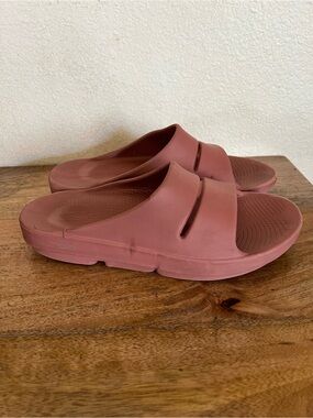 Oofos Ooahh Slide Shoes Mauve Recovery Sandals Comfort Size M 9, W 11